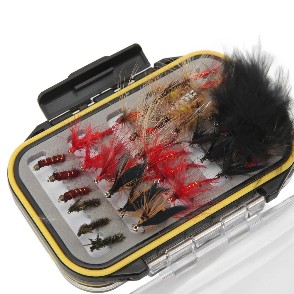 60PCS with High Carbon Steel Hook Fly Fishing Lures Lightweight Fly Fishing Tackle  For Trout Bass