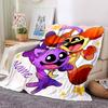 Customiz Name Personality Smiling Critters Blanket Soft &Warm Sofa Office Bed Travel Lunch Break Blanket, Gift Suitable All Seasons