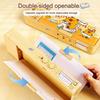 Multifunctional Capibara Pencil Case Large Capacity Password Lock Stationery Box Double Layer High-Tech Pen Box No Stationery