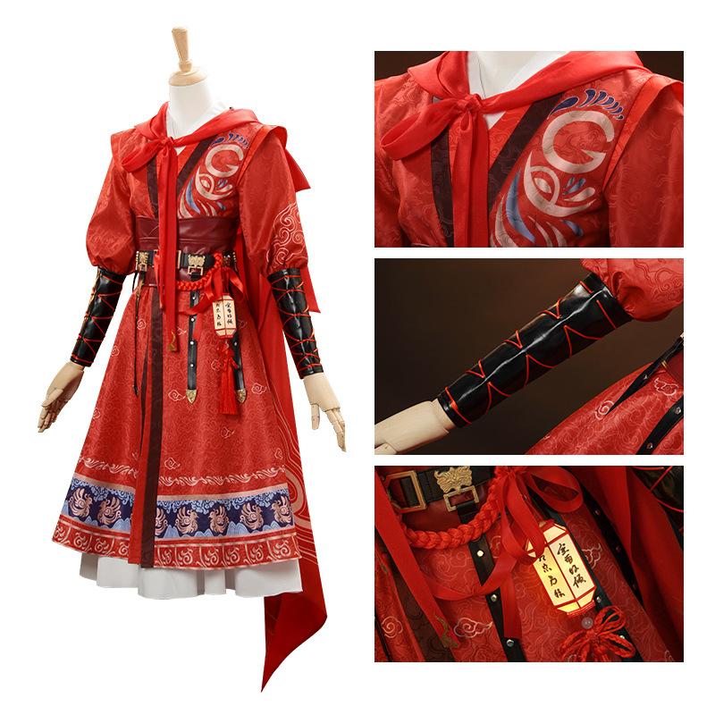 Identity V Champion Skin Entomologist Rare Tier Treading on Grass Zombie Game Cosplay Crimson Bridal Gown Halloween Gothic Costume