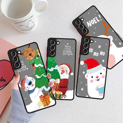 Matný kryt se sněhulákem pro Samsung Galaxy S22 S20 S21 FE S10 S9 Plus S8 Capa Note 20 Ultra 10 Lite Phone Fundas