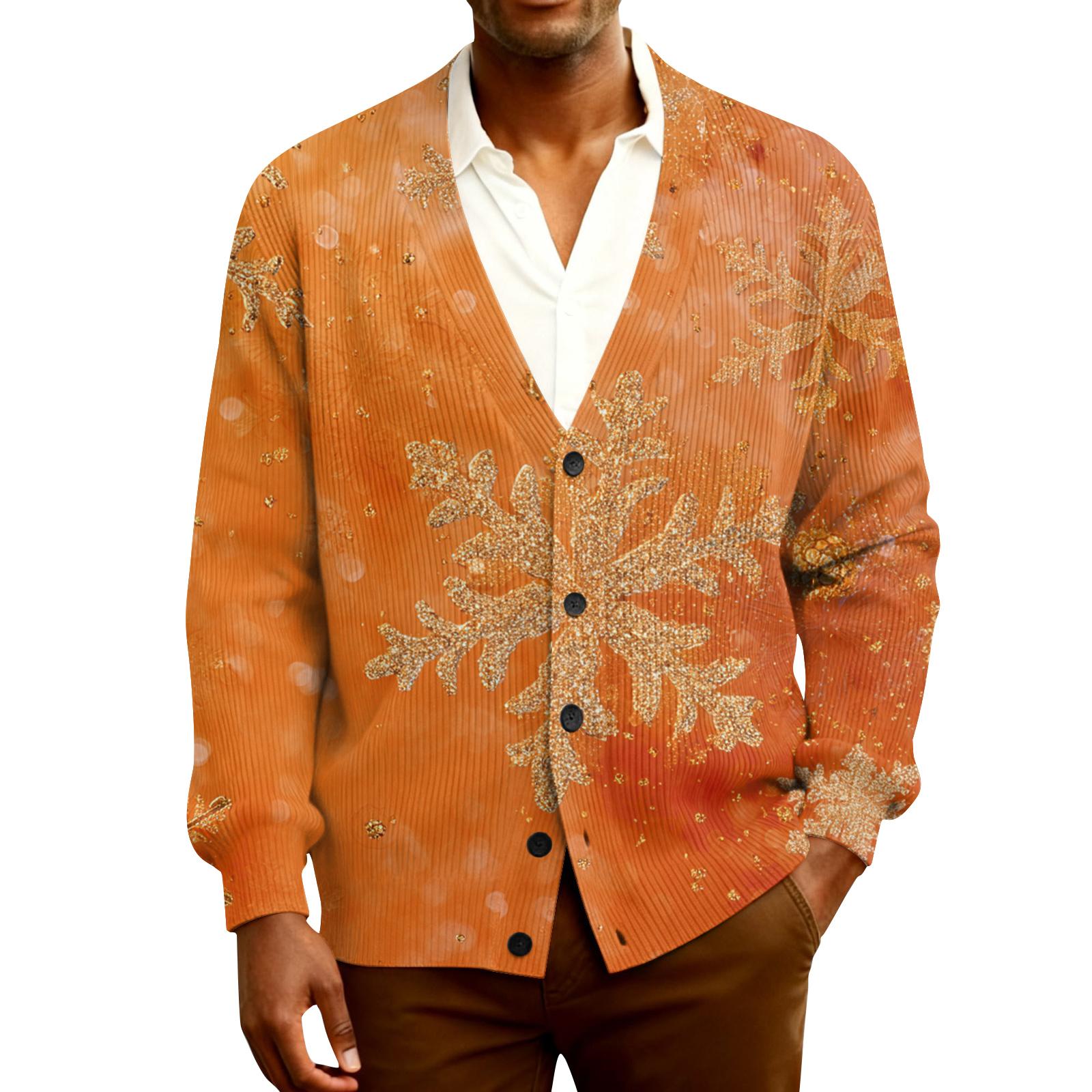 

Чоловічий кардиган з рубчиком, з довгим рукавом XL помаранчевий