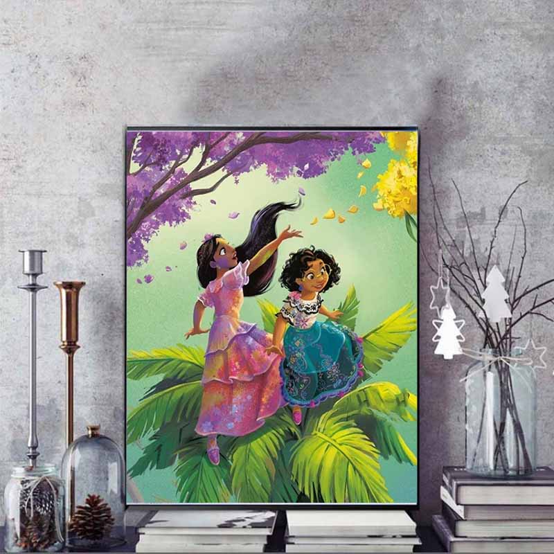 Disney Diamond Painting Mirabelle and Isabella Healing Illustration Mosaic Embroidery Image Creation Diamond Painting Cross StitchHom Decoration5D DIY