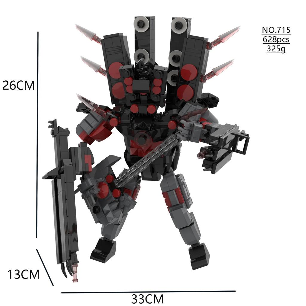 Skibidi Toilet Building Blocks Zombie Skibidi Toilet Logo The Audio Man And Camera Titan Man Building Block DIY Bricks Toys