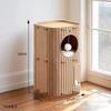 All-Season Wear-Resistant Multi-Layer Cat Tree with Scratching Board and Enclosed Cave.