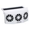 Solar Car Fan USB Rechargeable Exhaust Fan Air Circulation Cooling and Heat Dissipation High Wind Power 3 Head Ventilation Fan