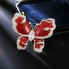 [HF]New 1Pc Fashion Temperament Luxury Rhinestone Red Butterfly Brooches For Women Clothing Coat Accessories Gifts