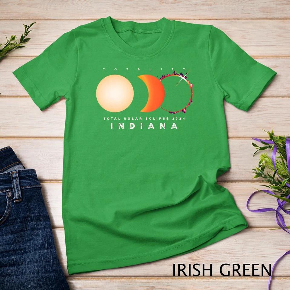 Solar Eclipse 2024 Total Eclipse Indiana America Graphic T-Shirt Unisex T-shirt 5 L