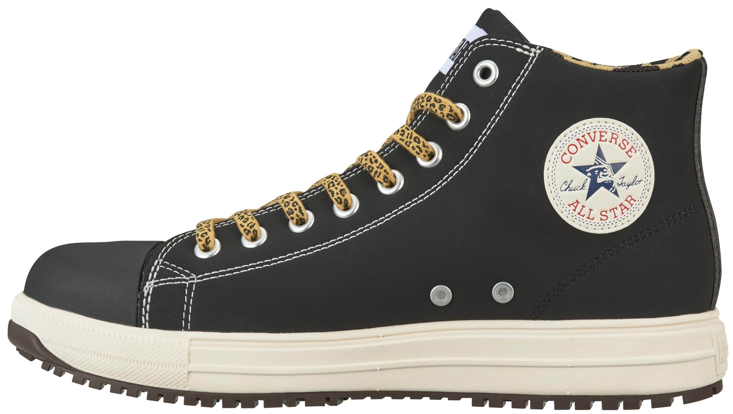 

Converse ALL STAR PS HI Safety Shoes, XLARGE, BLACK/LEOPARD