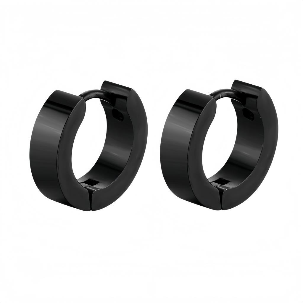 New in Trendy Minimalist Stainless Steel Hoops Ear Piercings Earrings Round for Men Woman Waterproof Vintage Jewelry Decoration