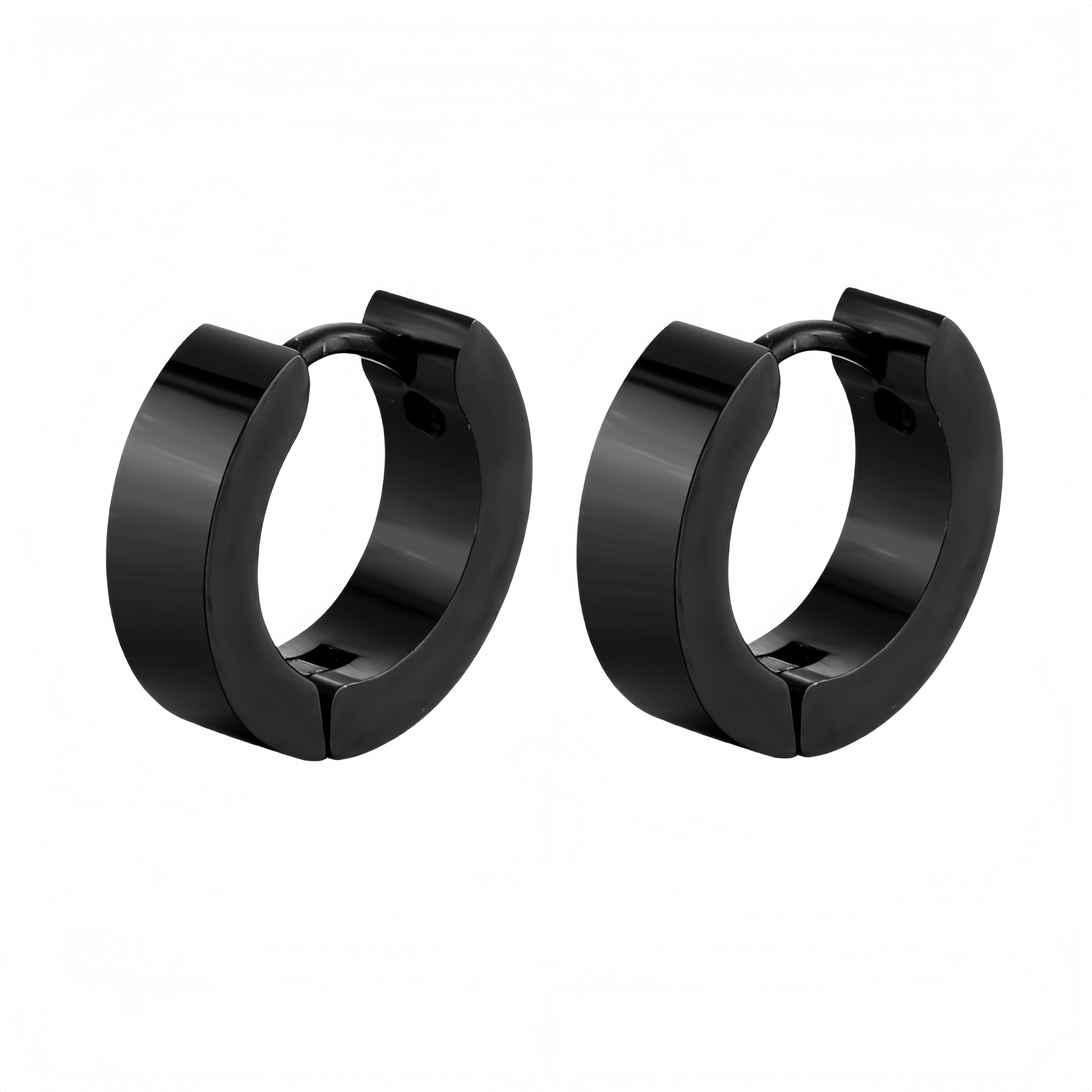 

New in Trendy Minimalist Stainless Steel Hoops Ear Piercings Earrings Round for Men Woman Waterproof Vintage Jewelry Decoration