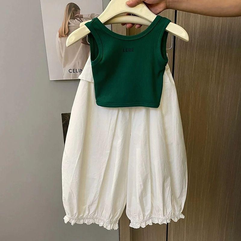 Girls' Summer 2026 Stylish Two-Piece Vest Set – Trendy and Cute Casual Outfit