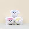 Adorable Cartoon Dog Plush Toy Keychain Cute Pink Yellow Blue Dog Figure Accessory