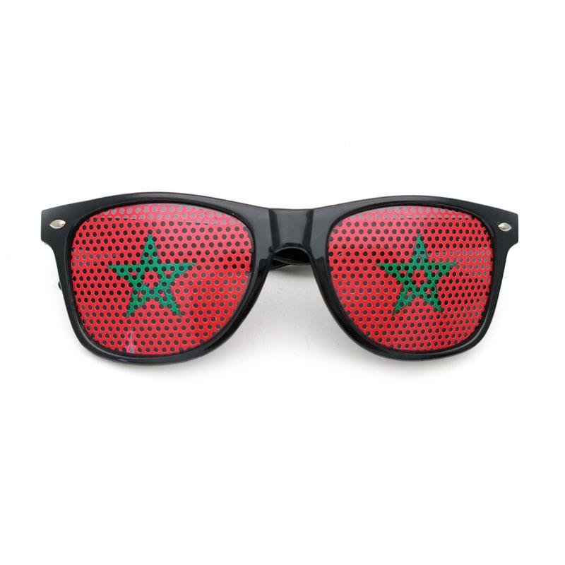 New Unisex Black Frame 42 Countries Flag Sun Glasses Decorative Spectacles Eyeglasses Frames for Party Women Men Sunglasses