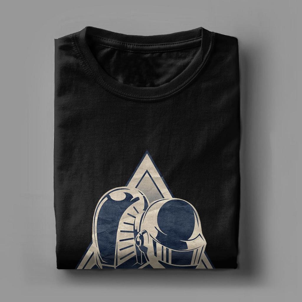 Daft Punk T-Shirts for Men Hipster Pure Cotton Tee Shirt Crewneck Short Sleeve T Shirt Gift Idea Clothes