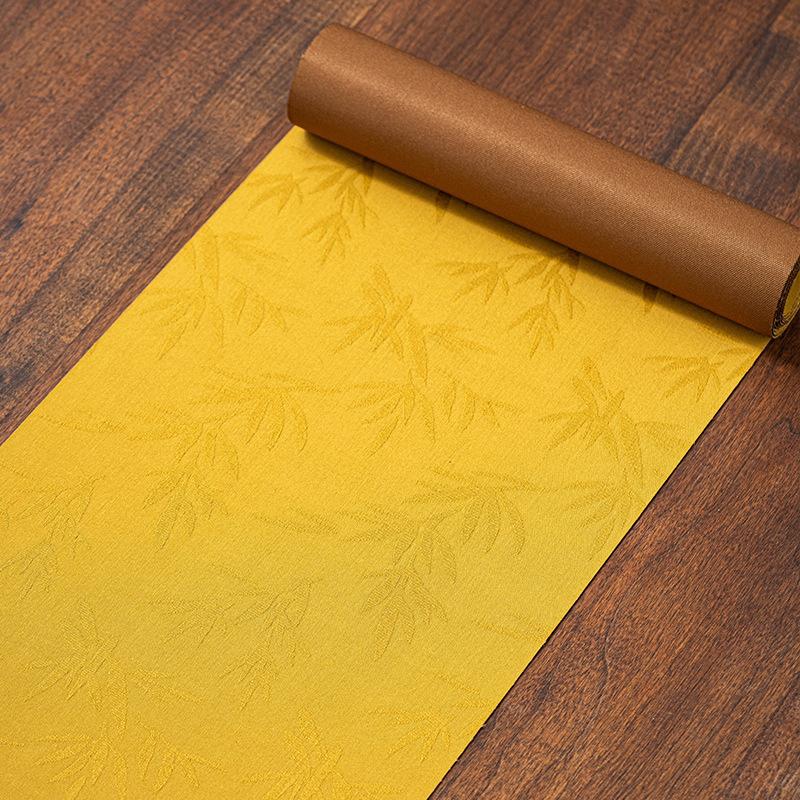 Chinese Retro Zen Waterproof Table Flag Mat Tea Table Cloth Long Tablecloth Tea Table Gifts Tea Towel Fabric Strip150/200/300cm