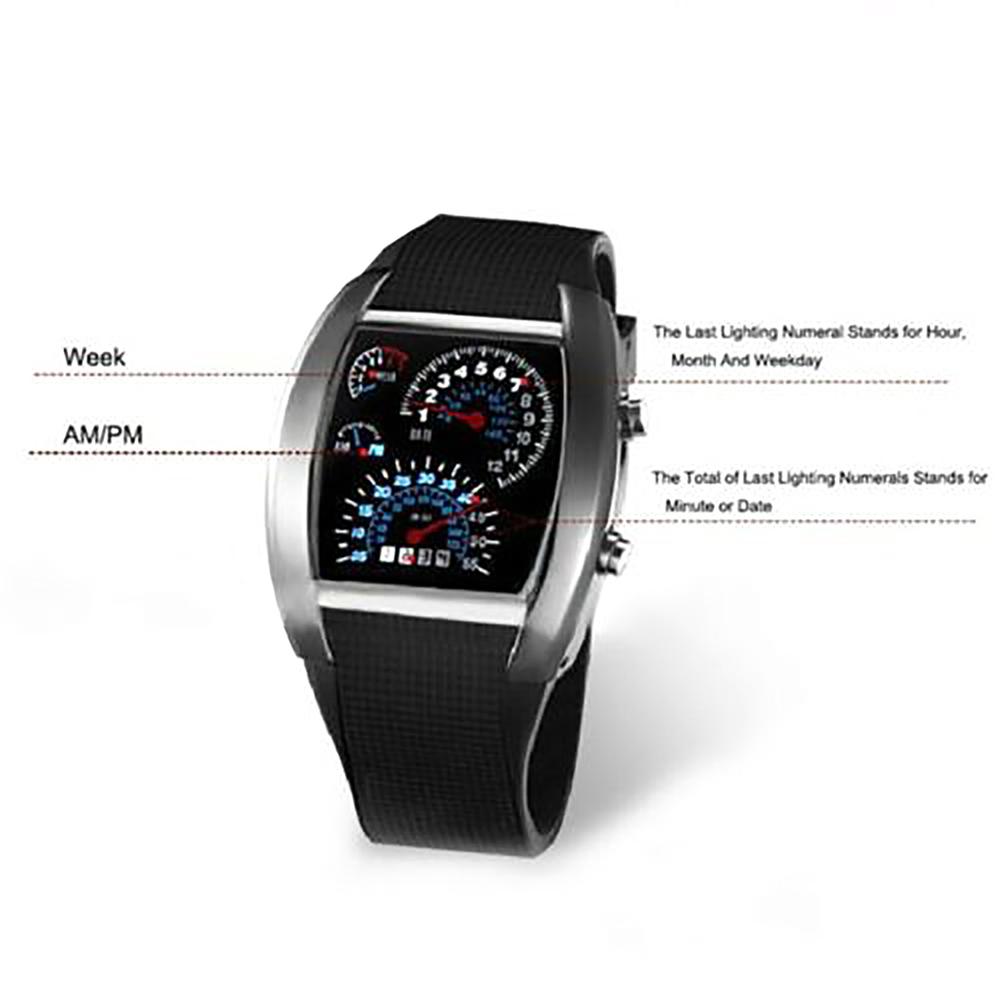 2025 New Fashion Smart Watch Men LED Digital Dashboard Pattern Dial Sports Wrist Watch Gift Luxury SmartWatch