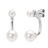 Double Wear Freshwater Pearl Sterling Silver Dangle Earrings for Women - Versatile, Stylish Christmas Gift