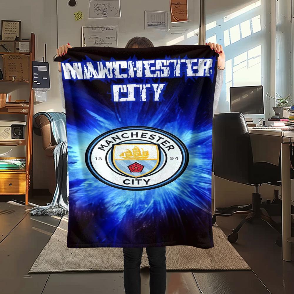 

Manchester City team Print FlAannel Blanket, High quality Comfortable for All Seasons, Home Decor, Warmth and Comfort 80cm x 120cm