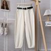 Womens High-Waisted Straight Leg Denim Pants Loose Fit Cropped Trousers Vintage Washed Cotton Blend Casual