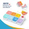 Pill Organizer with Medicine Reminder Alarm Weekly Large Capacity Vitamin Box Organizer AM PM Daily Travel Medication Box