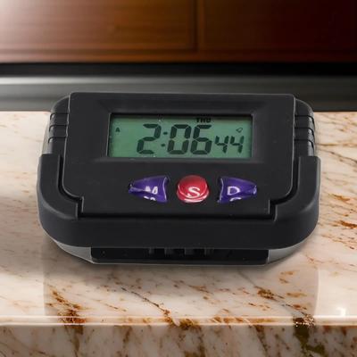 Mini Portable Desk Clock 12Hour Time Display Digital Clock Automotive Electronic Stopwatch Alarm Clock For Student/Car/Bedroom