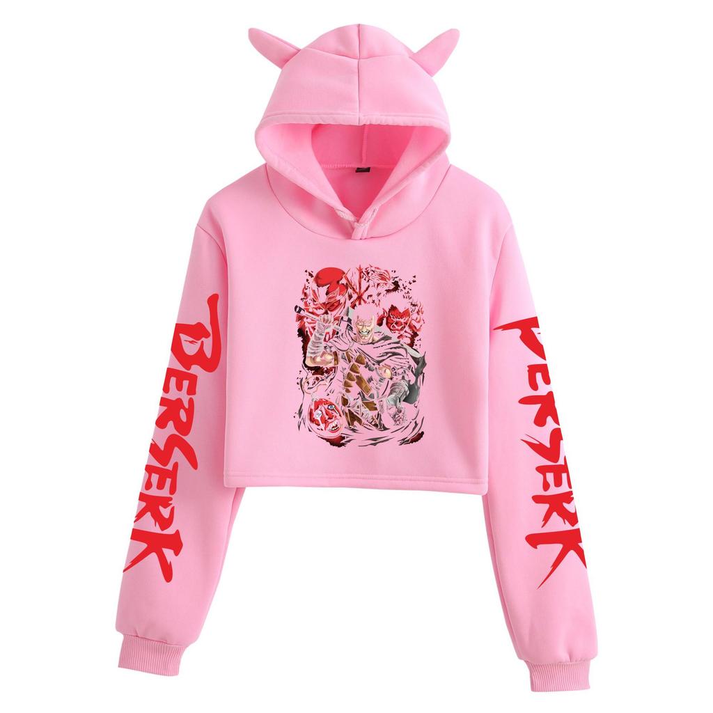 Berserk Wind Legend Printed Cat Ear Women's Hoodie, Autumn/Winter