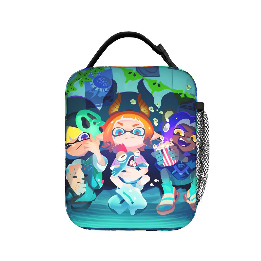 Splatoons Shoot Lunch Bag Portable Lunch Box Child School Print Cooler Bag Fun Oxford Thermal Tote Handbags