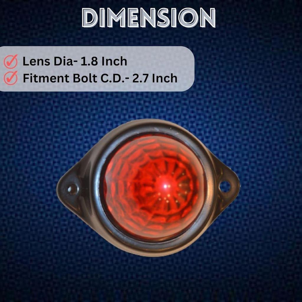 APSMOTIV 6Pack LED Side Marker Light 12V/24V Trailer Lights Red Truck Trailer Tail Lights for Truck RV Camper Van semi trucks Universal Fit