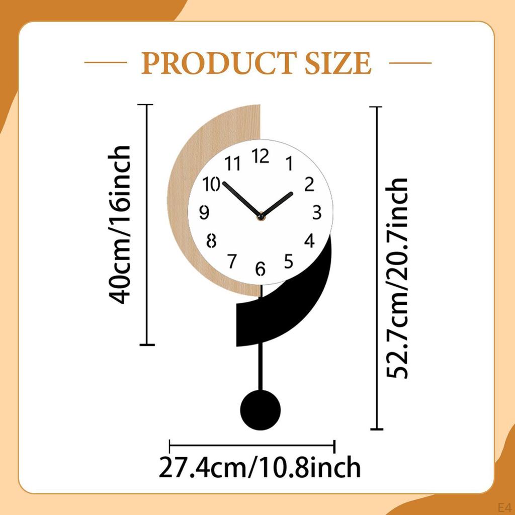 Wall Clock Decor Decorative Art for Study Room Household Bedroom Studio