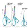 3PCS Colorful Titanium Office Tailor Scissors Colorful Titanium Plated Hand Cutting Household Sewing Scissor Set
