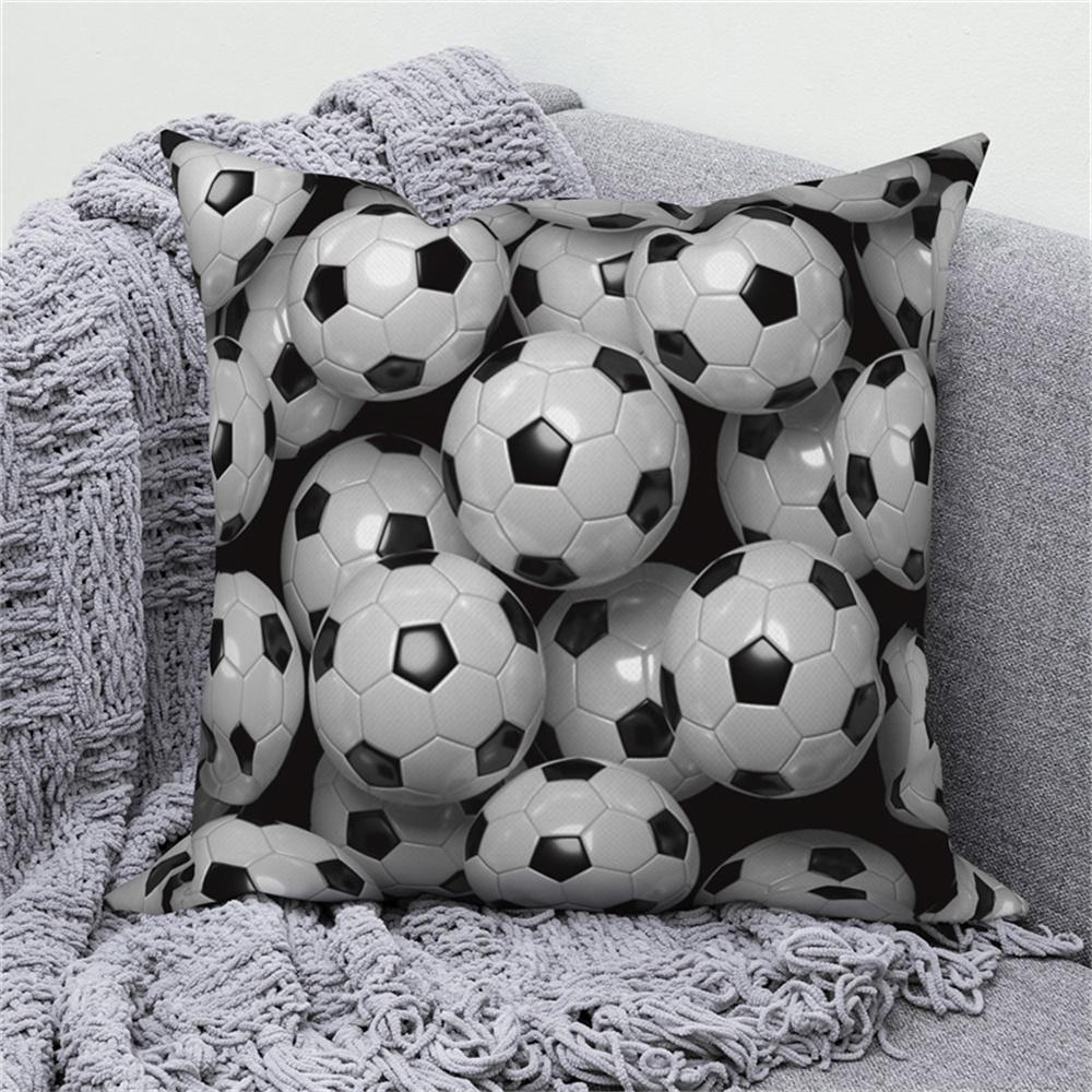 Fußball-Print Kissenbezug Heimdeko Kissenbezug Sofa Auto Überwurf