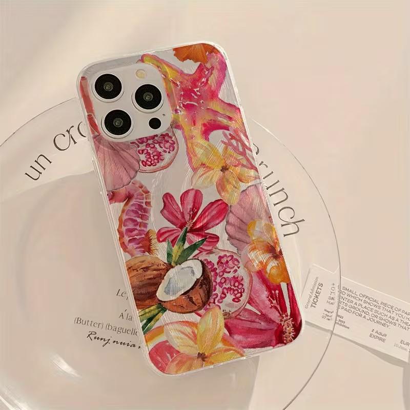 Coconut Flower Seahorse Pattern Phone Case for Samsung Galaxy S26 S25 S24 S23 Ultra A56 A55 A54 A36 A35 A16 S21 FE S22Plus Cover