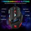 T-WOLF M1 Gaming Mouse Wired Ergonomic Design 7-Color Breathing Light for PC Gaming