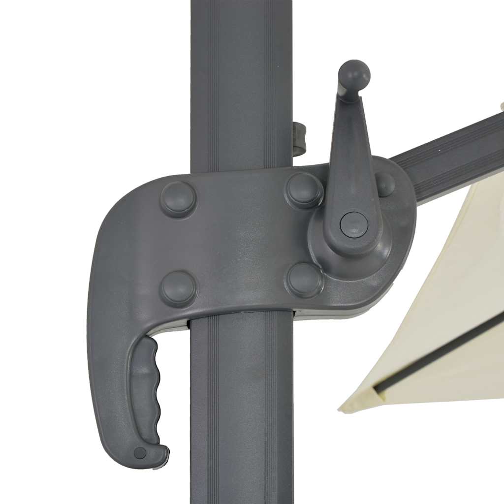Traffic Light Umbrella with Aluminum Pole 400 X 300 Cm Sand Beige