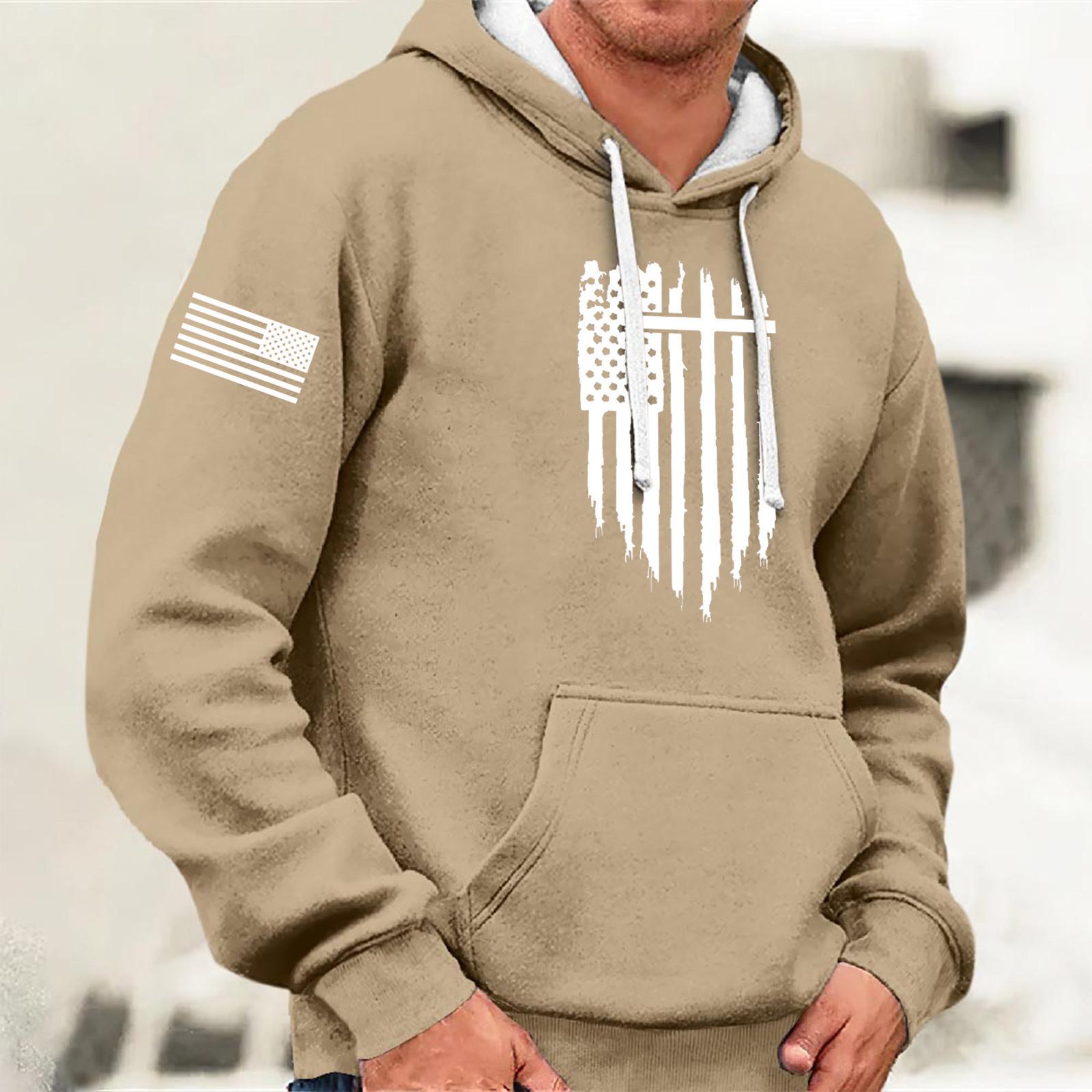 

Модный свободный мужской и женский свитер с капюшоном с длинным рукавом и принтом XXXXL хаки