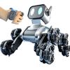 Remote-Controlled Eight-Wheeled Robot Car Toy for Kids - Hand-Sensing, Four-Wheel Drive Stunt Functionality