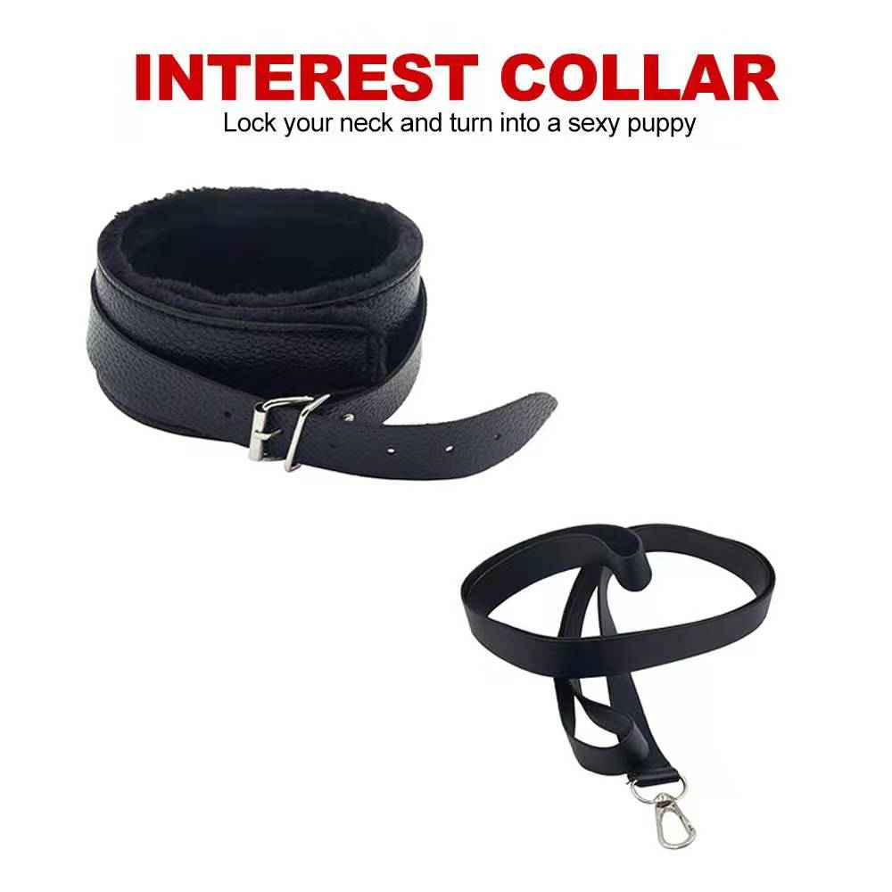 10PCS Fetish Kits Bed Restraints Bondage Plush PU Sexy Flirting Alternative Toys Tied BDSM Bondage