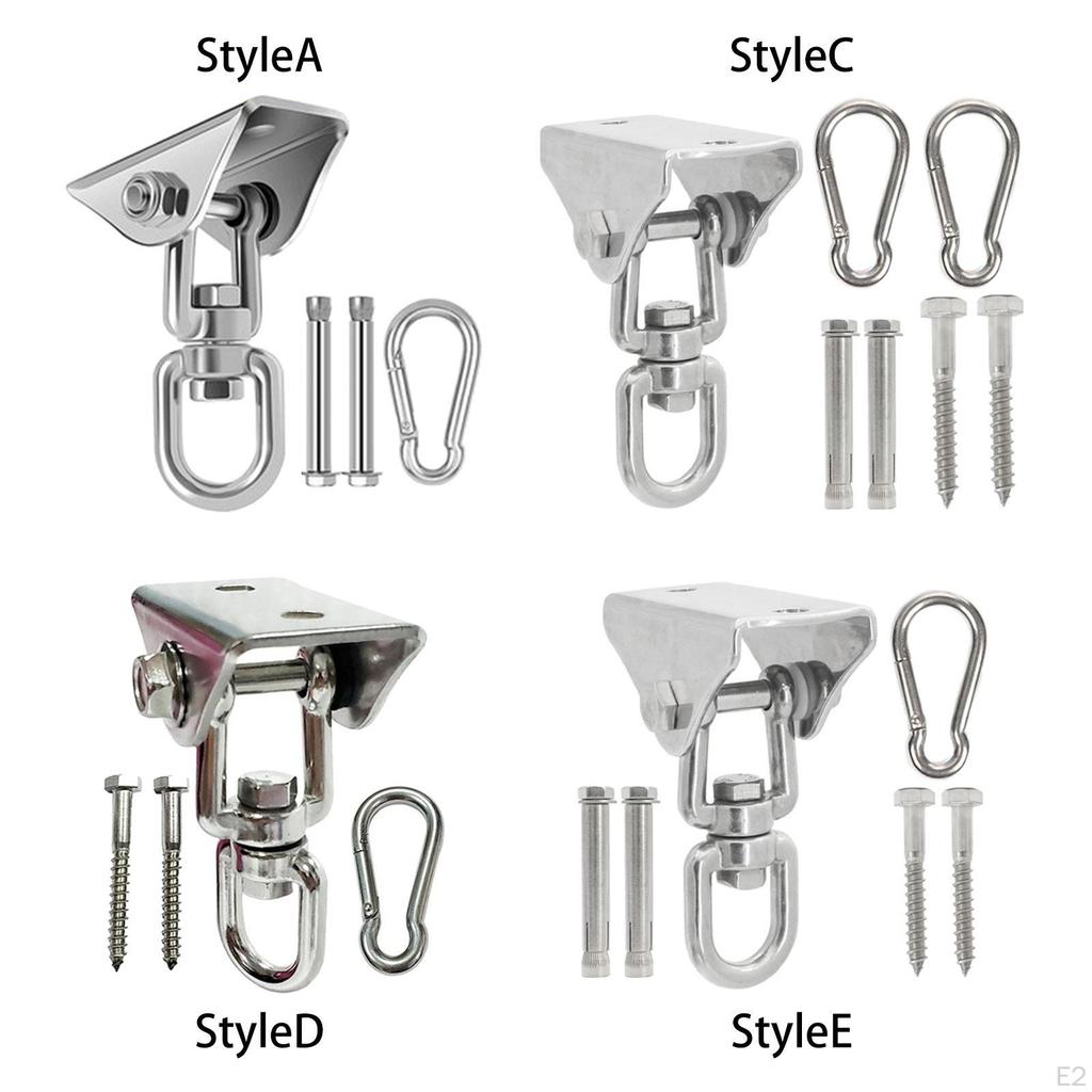 304 Stainless Steel Swing Hanger for Ceiling Wooden Porch Hanging , Hooks Degree Rotate