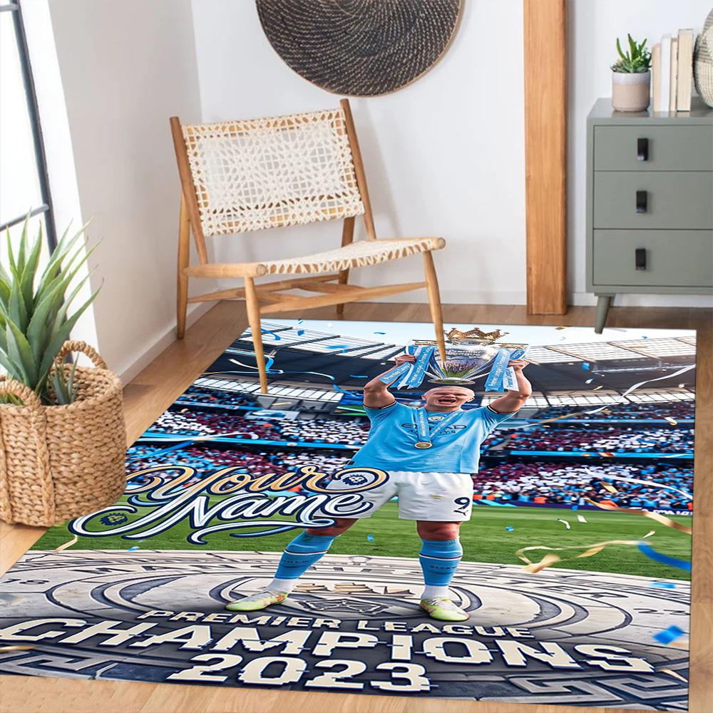 Haaland Personalized Name Floor Rug Office Rug Suitable For Dormitory Dining Room Decorate Room Hallway Antislip Carpet Decorate Offices