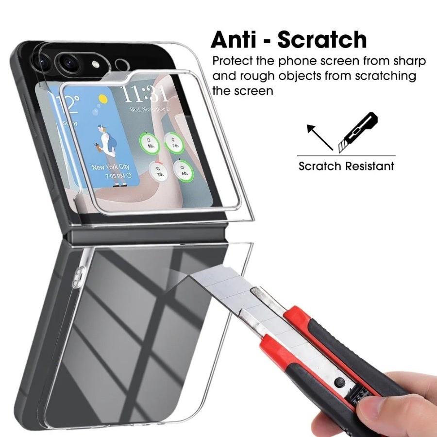 Transparent Ultra Thin Cover Slim Sturdy Scratchproof Hard PC Phone Case for Samsung Galaxy Z Flip 3 4 5 6 7 Clear Back Cover