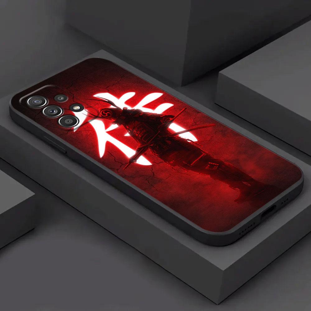 

For Samsung Galaxy A55 Case A54 A52S A53 5G A51 A34 A35 A33 A32 A50 A72 A71 A7 A9 2018 Case Soft Cover Japan Samurai Demon Anime Samsung A30 A20