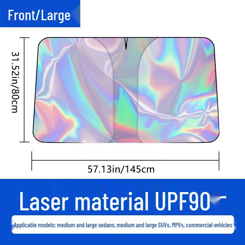 Car Sunshade Blackout Curtain: Laser Heat Protection for Windshield & Side Windows