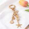 Porte-clés Cœur d'Amour en Alliage Coquillage Étoile de Mer Porte-clés Pendentifs Pour Femmes Filles Décoration de Sac à Main Bijoux Faits Main DIY Cadeaux