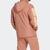 adidas Letter Logo Print Long-Sleeve Hoodie Jacket for Men, Khaki