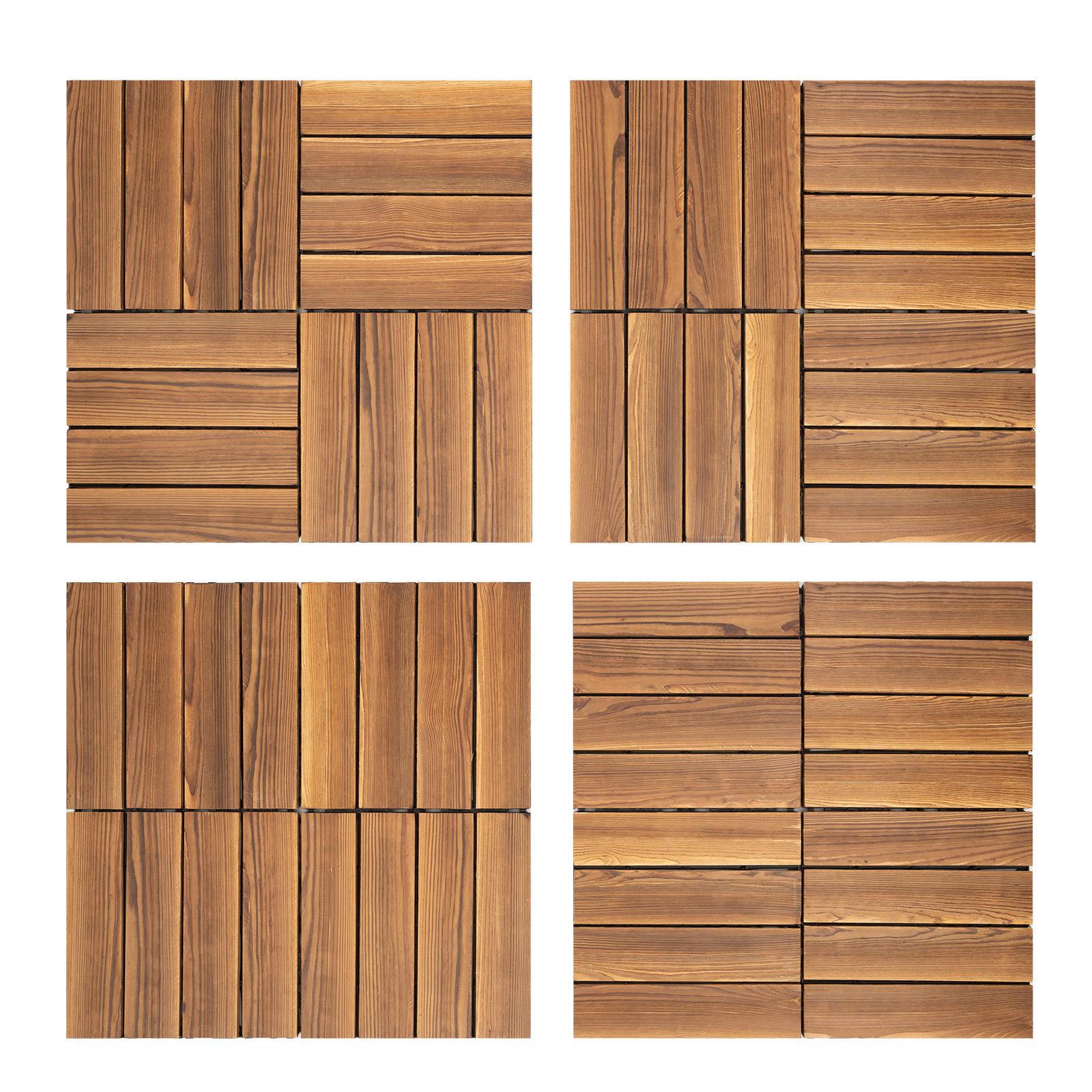36 Pack Hardwood Interlocking Patio Deck Tiles Wood Interlocking Flooring Tiles,12  * 12  Interlocking Patio Tiles коричневый