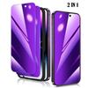 Película de Vidro Temperado Anti Luz Azul para iPhone17 16 15 14 13 12 11 Pro Max Protetor de Tela de Privacidade Vidro Temperado Roxo 9H Filme2