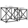  Slotted Tables, 2 Pcs, Grey Sonoma Oak