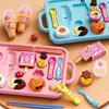 Little BearShape Pudding Feeding Set Pretend Play Early Education Lunch Box Pudding Toy Kawaii Role Play Play House Toys