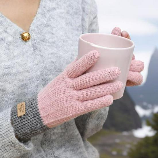 Men's Touchscreen Woolen Gloves for Autumn/Winter, Couples & Students, Thick, Warm Cashmere Alternative, Ideal for Cycling & Cold Protection